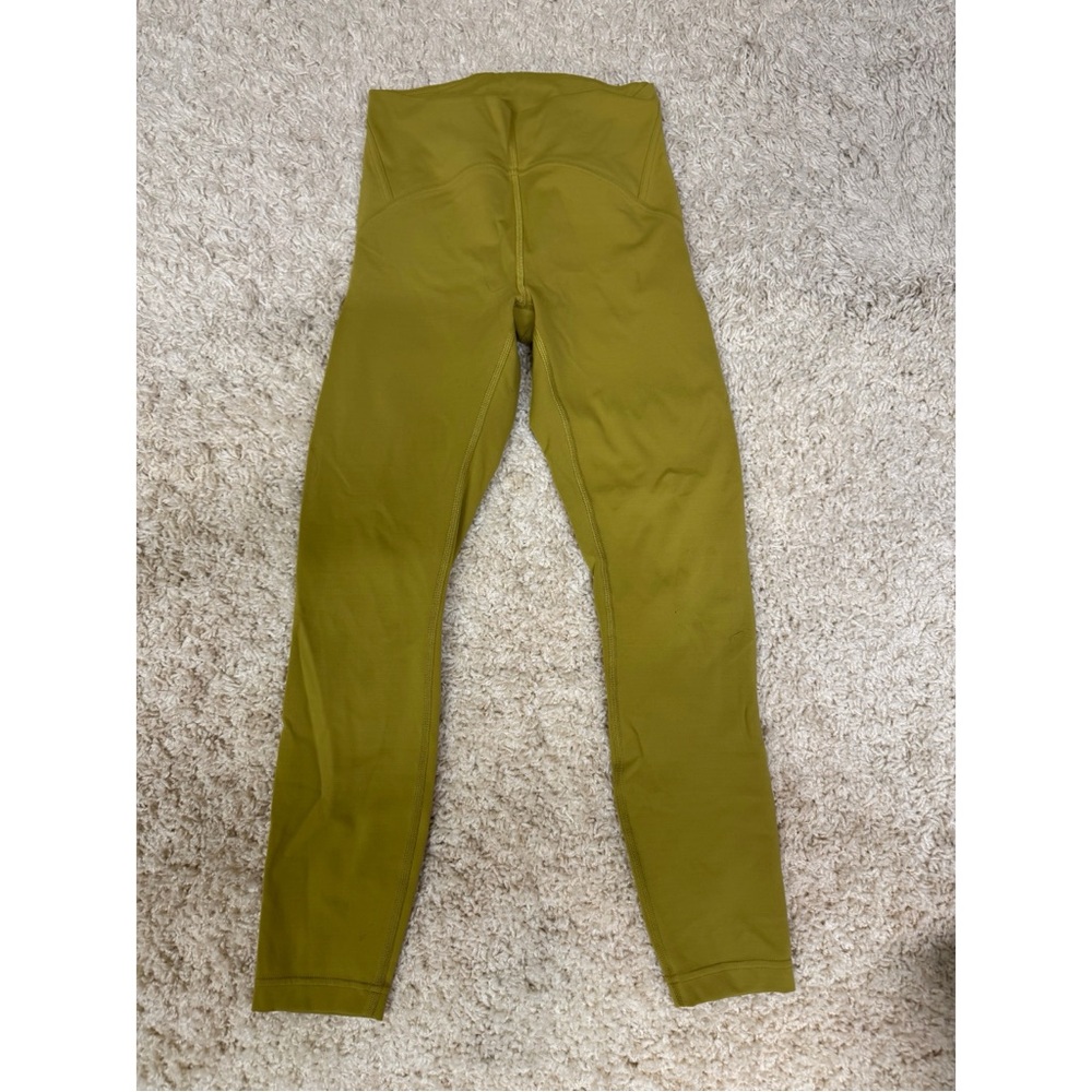 Olive Green High-Waisted Leggings